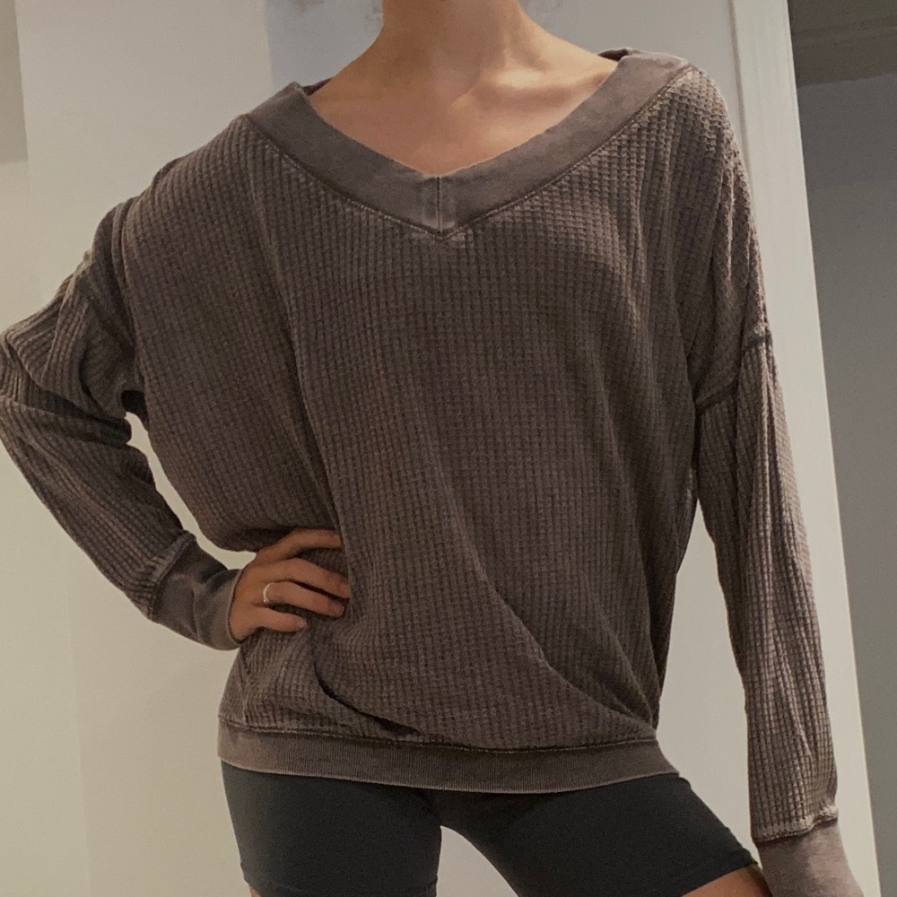 ZSupply Purple Textured Sweater L